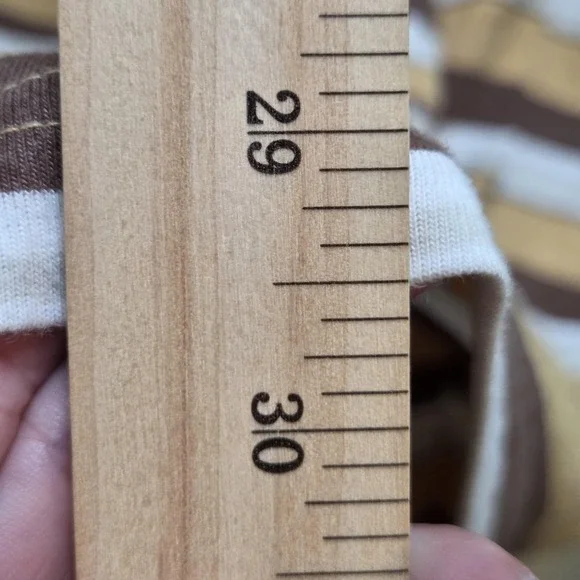 Odo Polo Shirt Mens Large Brown Striped Short Sleeve Collared Cotton Blend - Picture 7 of 7